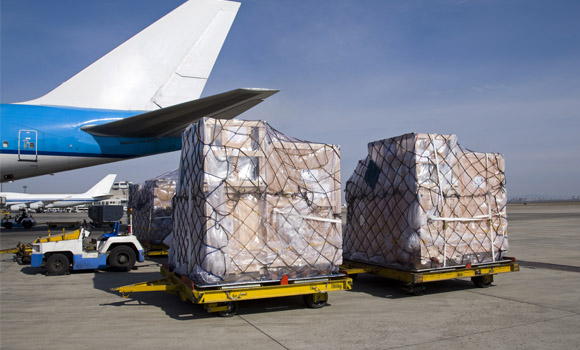 FPT Global Air Freight being loaded in to plane